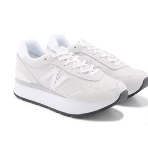 New Balance Women's Cream and White Sneakers